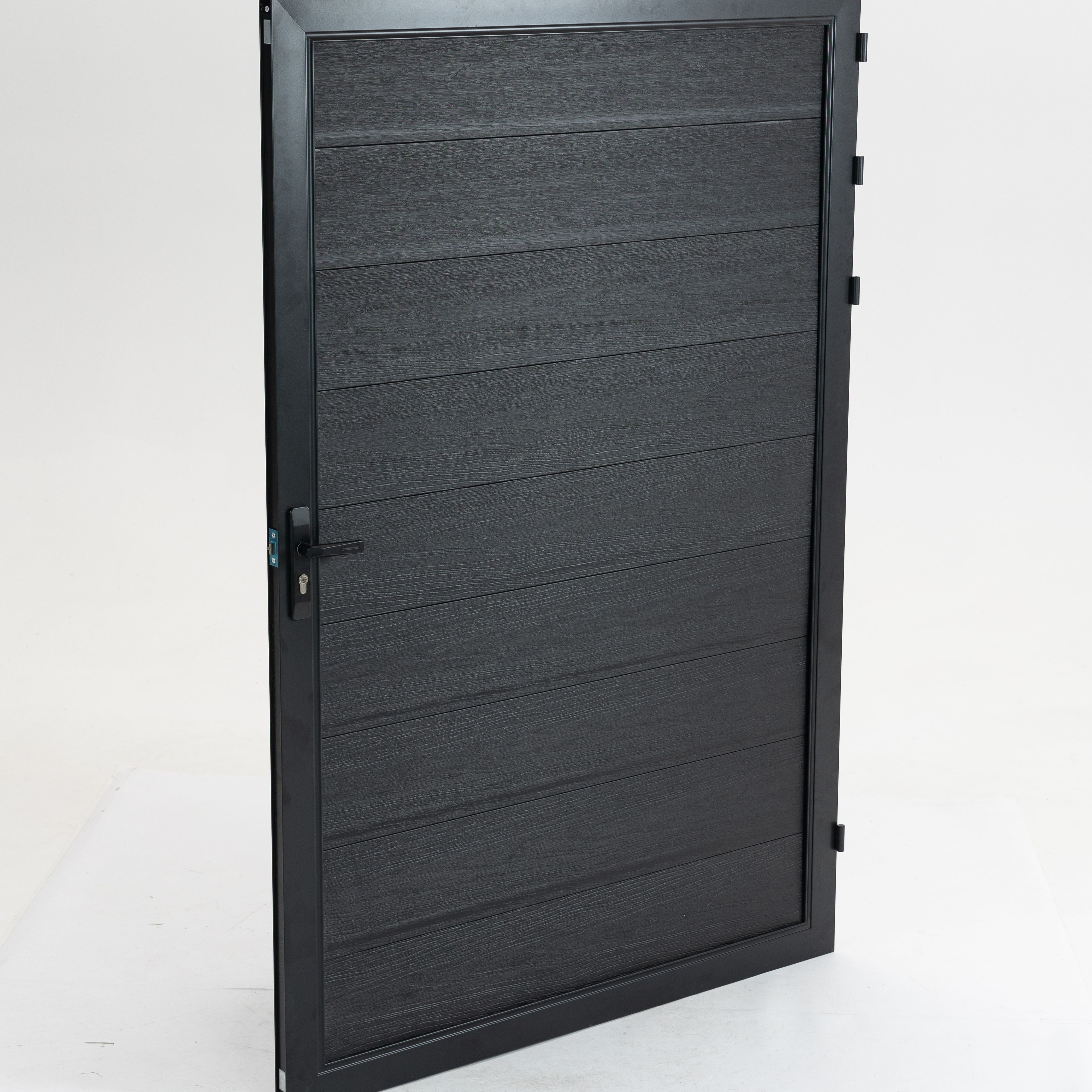 Composite WPC Single Gate – Black Durable 6ft Entry Gate with Extra Security