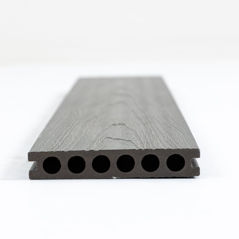 Co-Extruded WPC Decking – Six-Hole Composite Circular Hollow Deck Boards (Slim Fit)