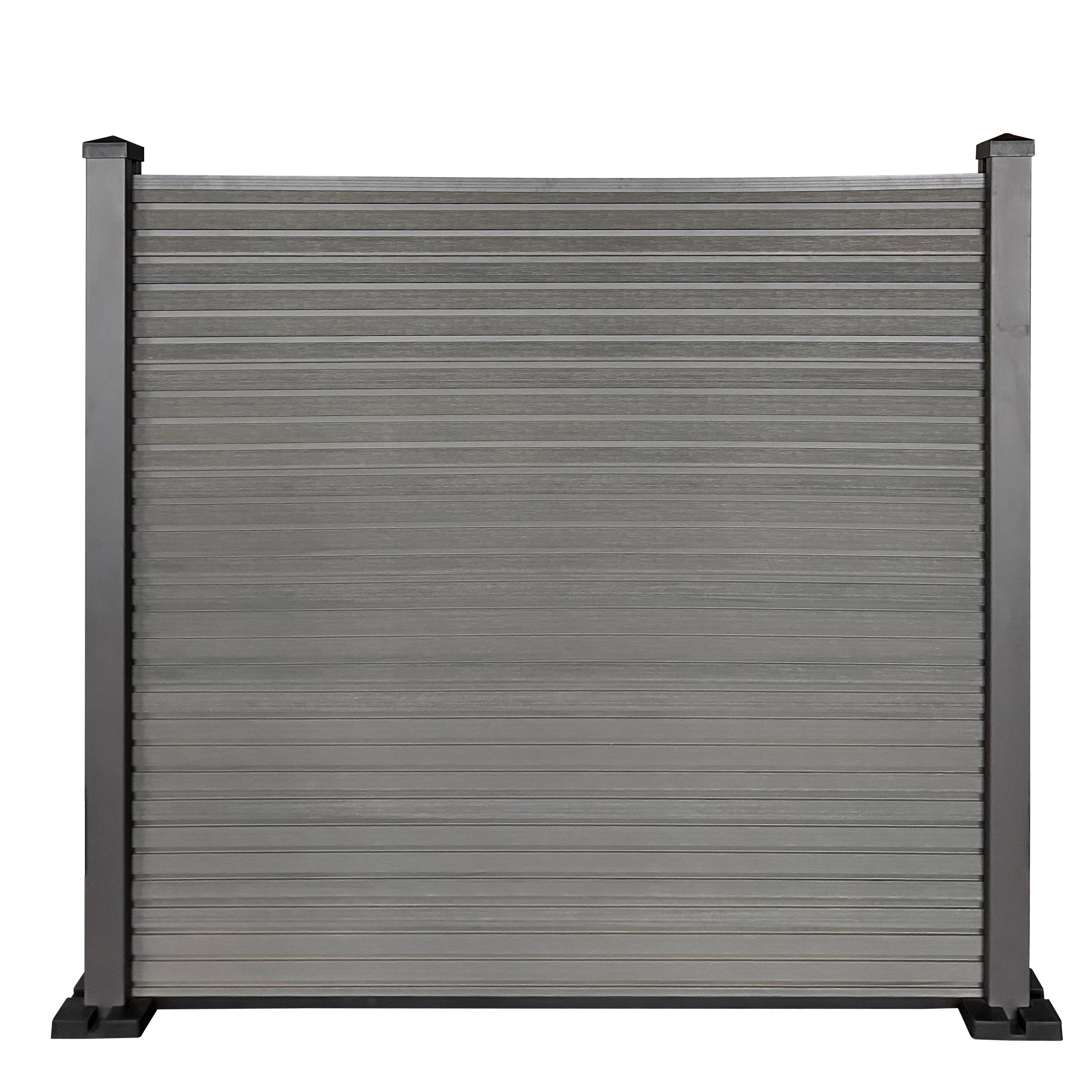 Co-Extruded WPC Fence Panel – Silver Grey Composite Privacy Fence for Modern Gardens
