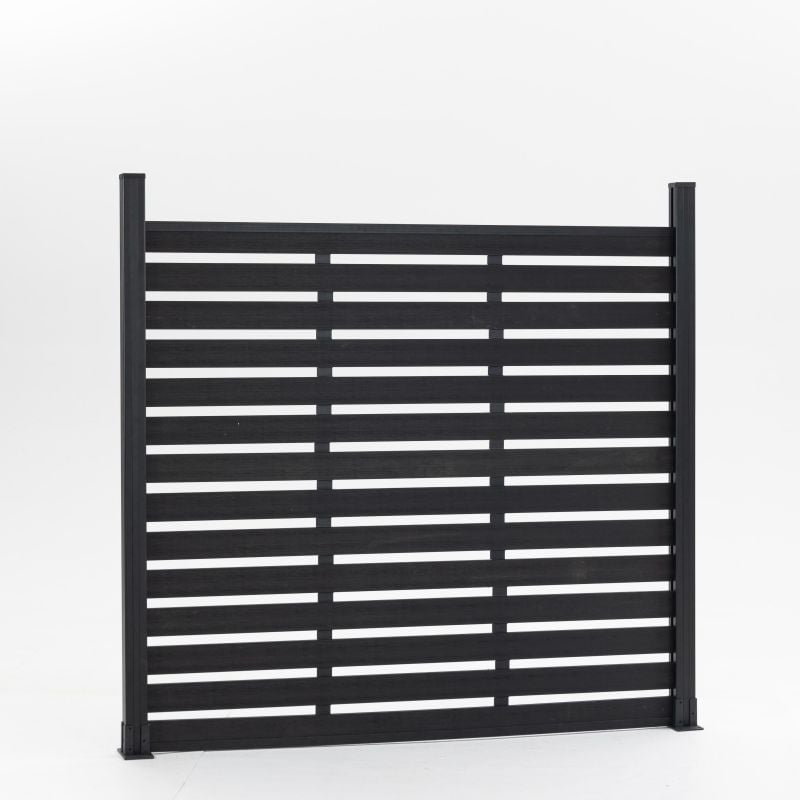 Co-Extruded WPC Fence – Black Semi-Private Modern Composite Fencing