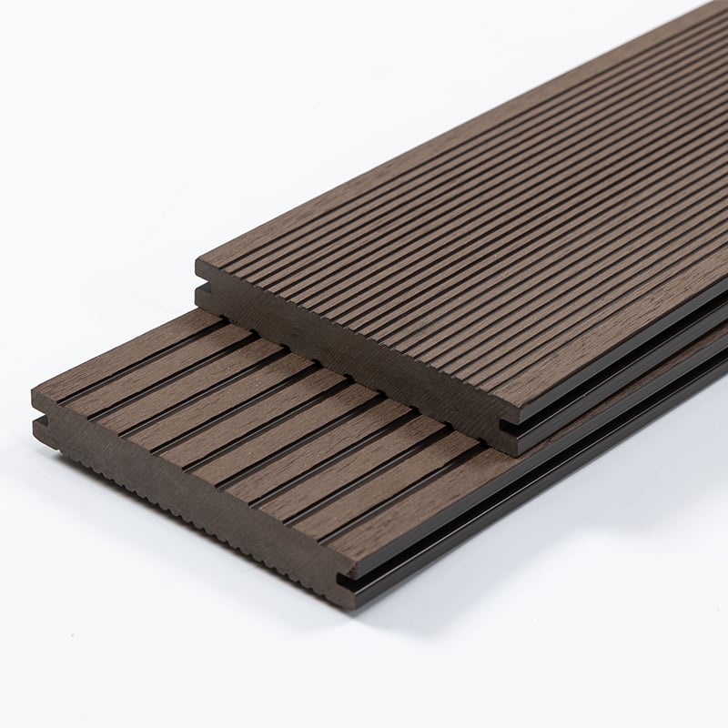 Solid WPC Decking Boards – Single-Side Groove, Durable Composite Decking for Outdoor Use