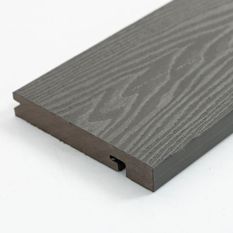 Co-Extruded Solid WPC Decking – Grey Composite Deck Boards for Outdoor Spaces