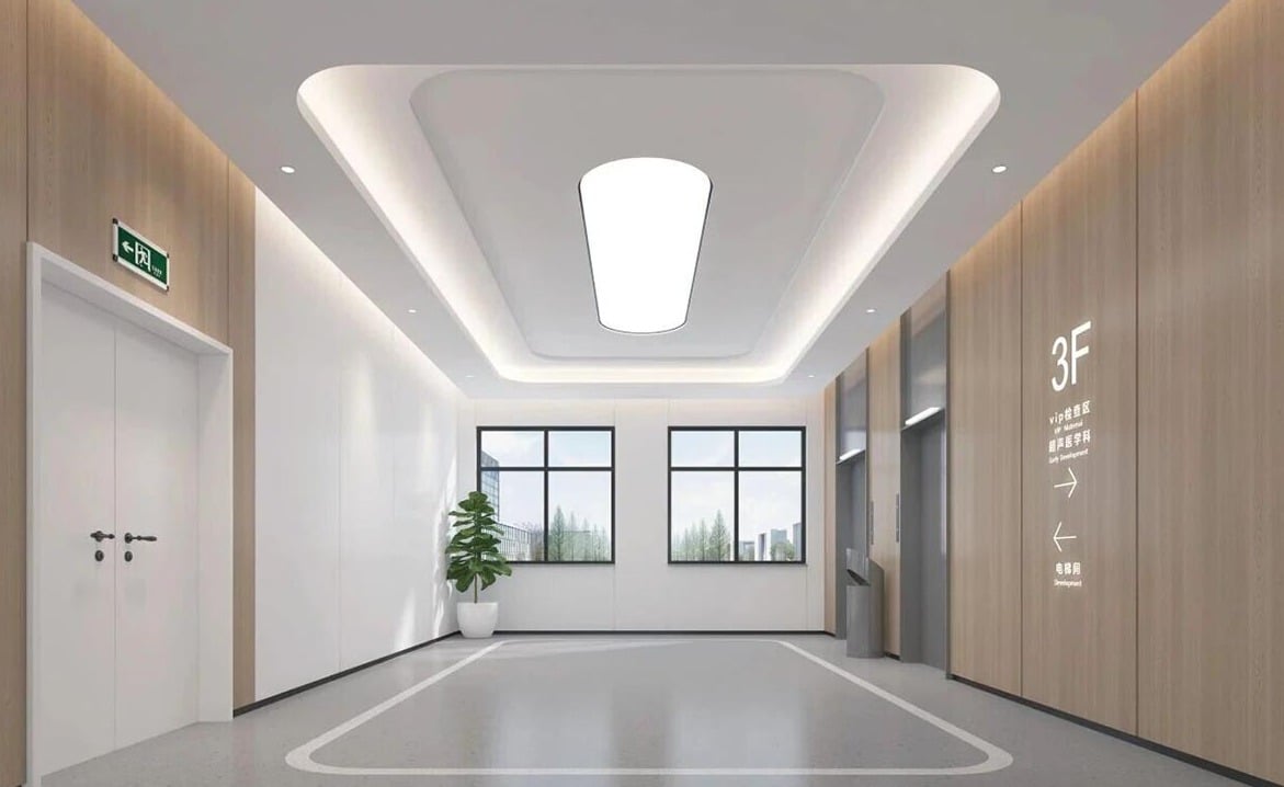 图3：Metallic Silver Finish Creating a Clean and Timeless Lobby Atmosphere.jpg