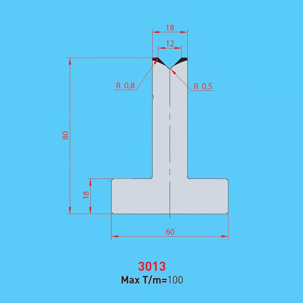 3013 AMADA-PROMECAM 1V šablonas