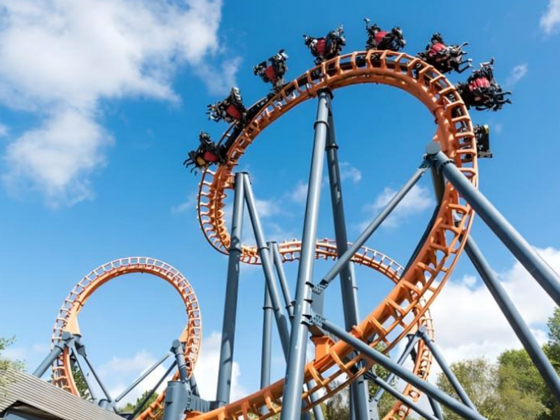 How can safety be ensured when bending pipes during the manufacturing of amusement rides?