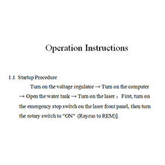 Daily maintenance for laser cutting machines Operating Manual