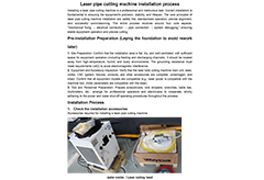 Laser pipe cutting machine installation process