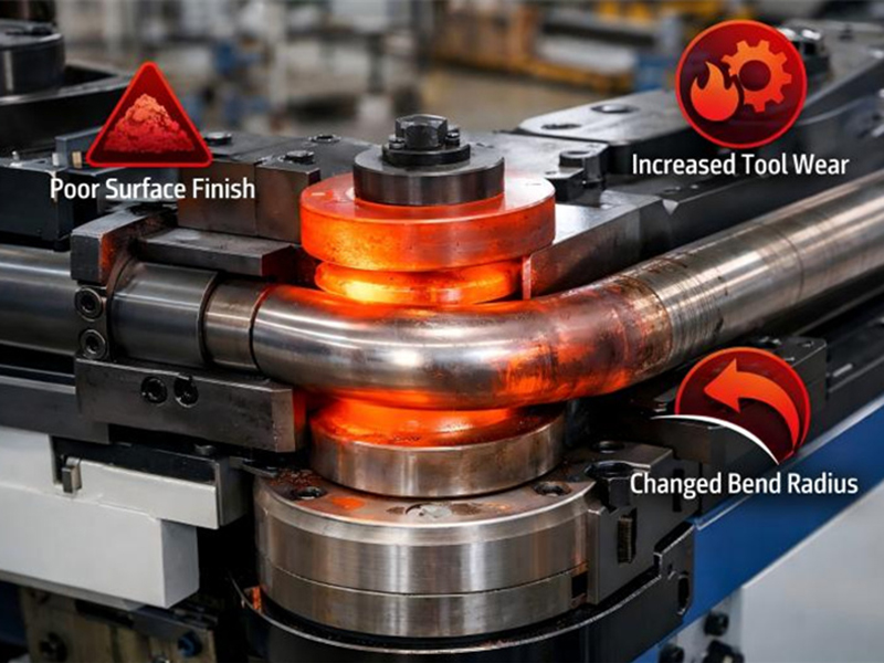 How much does temperature control in a pipe bending machine affect the bending quality?