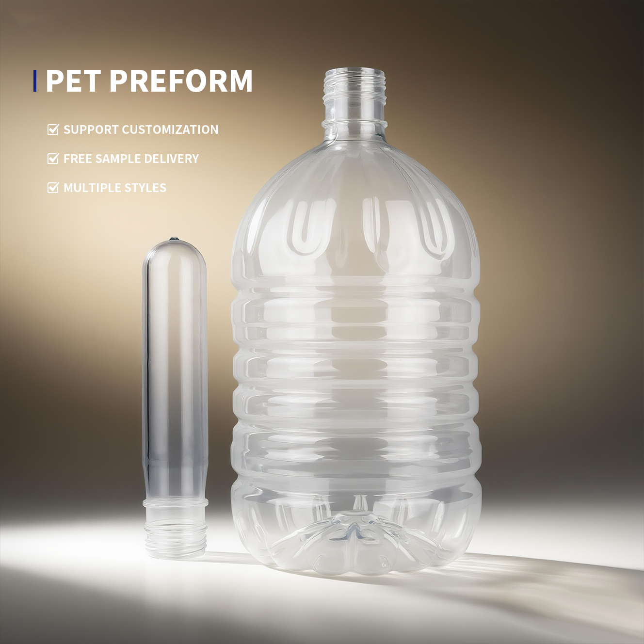 Spesifikasi preform botol PET untuk air minum dan minuman