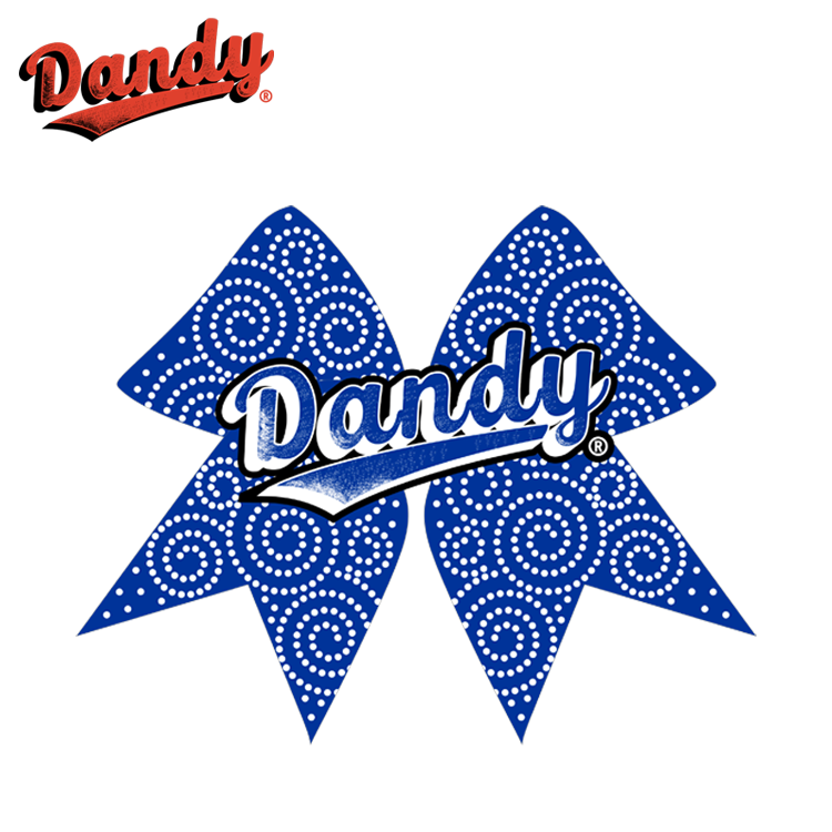 Glitter Cheer Bow – Sparkly Hair Ribbon with Elastic, Optional Rhinestones, Perfect for Cheer & Dance Teams