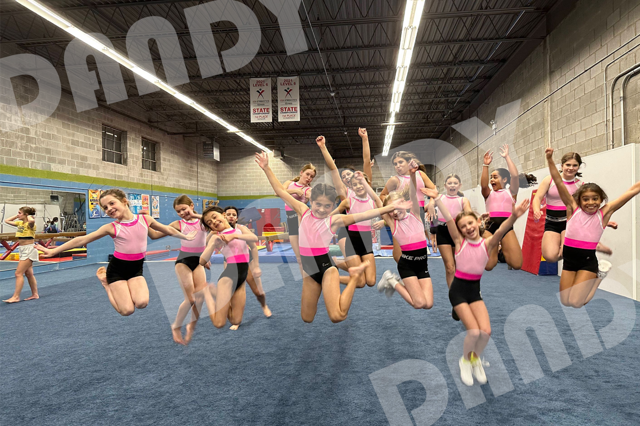 Young Gymnasts Celebrate New Training Leotards
