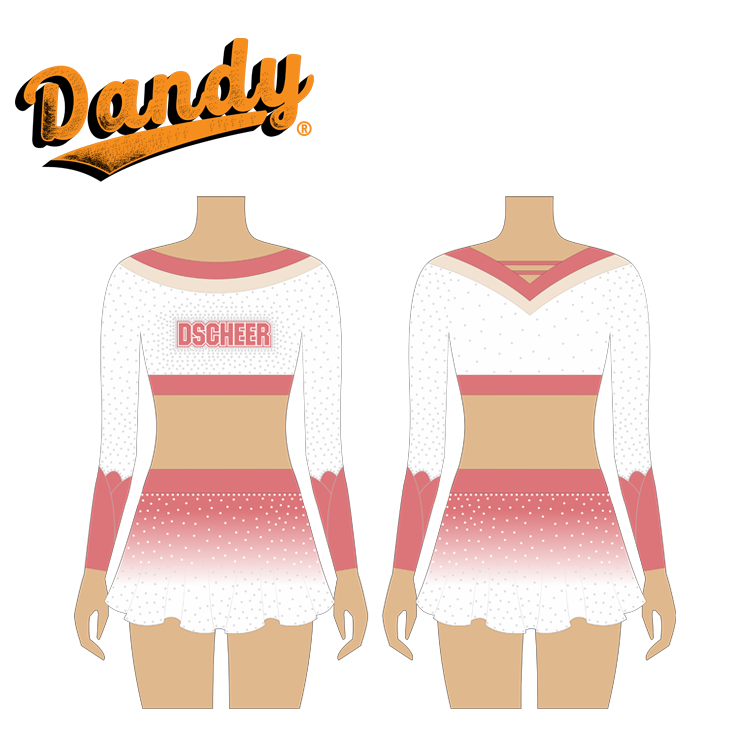 Maßgeschneidertes Logo Mädchen Cheer Crop Top und Röcke mit Strasssteinen für Cheerleading-Trikots