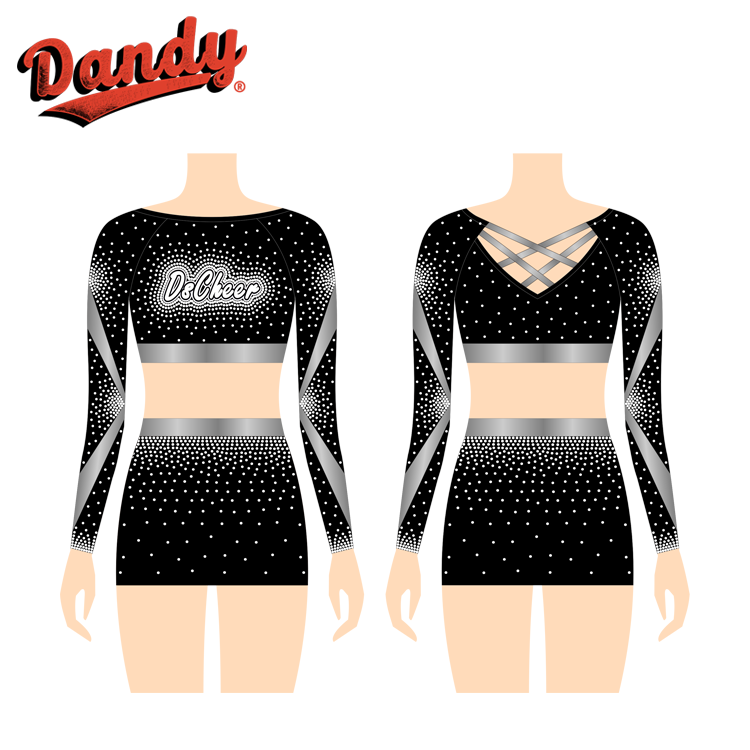 Dandy Sports 2025 New Design Uniform Set with Sequin Gradient Color Customization Bulk Purchase Discount