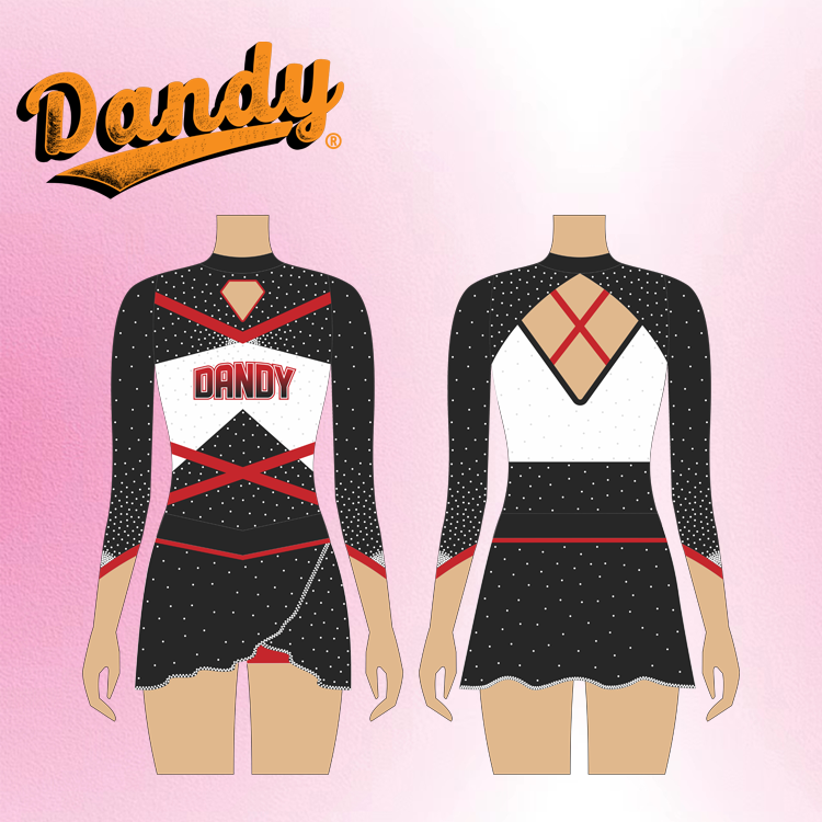 Uniformes de animadoras para jóvenes y adultos – Logotipos y números sublimados personalizados