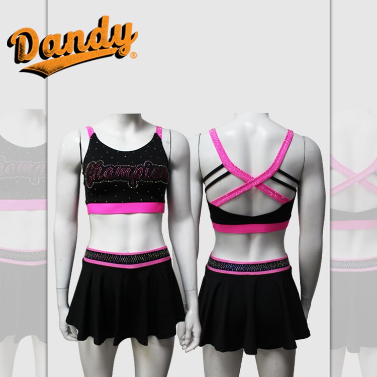 Haut de tank et short de qualité supérieure, équipement d'entraînement de cheerleading personnalisé pour jeunes, danse de cheerleader