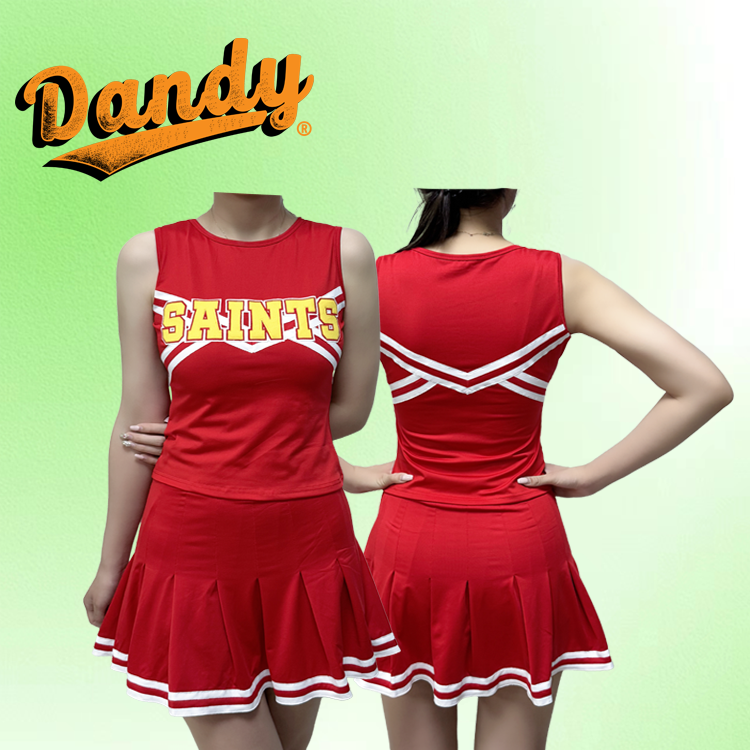 Hot Sales Red New Style Cheer Uniform with Rhinestones for Practice Competitiomn 