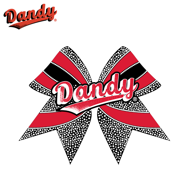 Stage Performance Cheer Bow – Shiny Glitter Hair Ribbon with Elastic, Rhinestone Embellishment, Perfect for Cheerleaders & Dance Groups