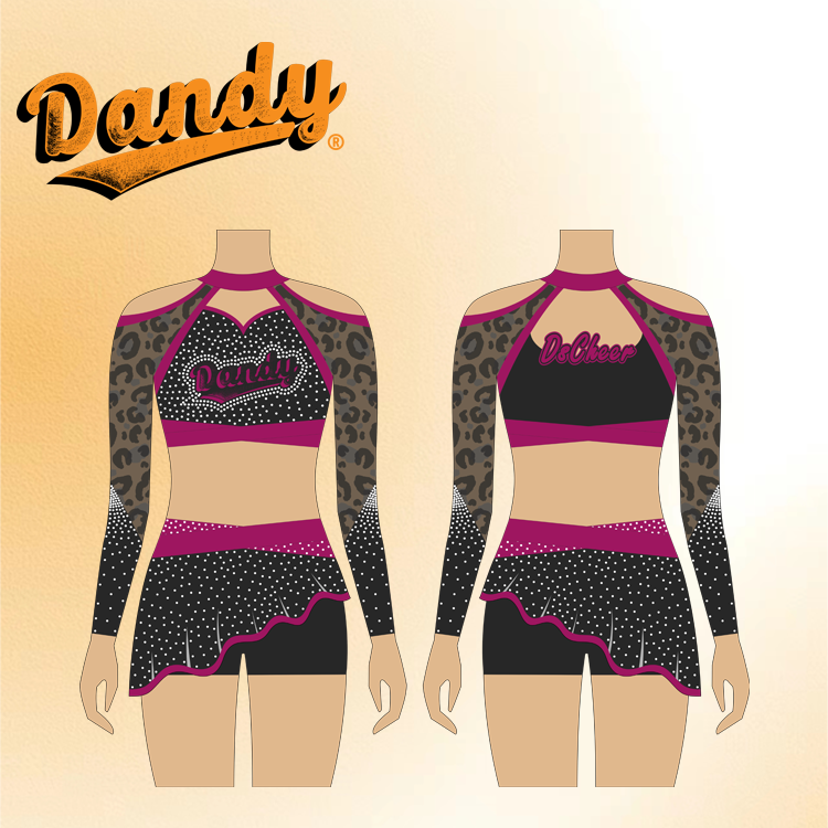 Cheerleading Uniform with Modern Cut – Custom Logo, Vibrant Colors, High Impact Style Youth & Adult Sizes