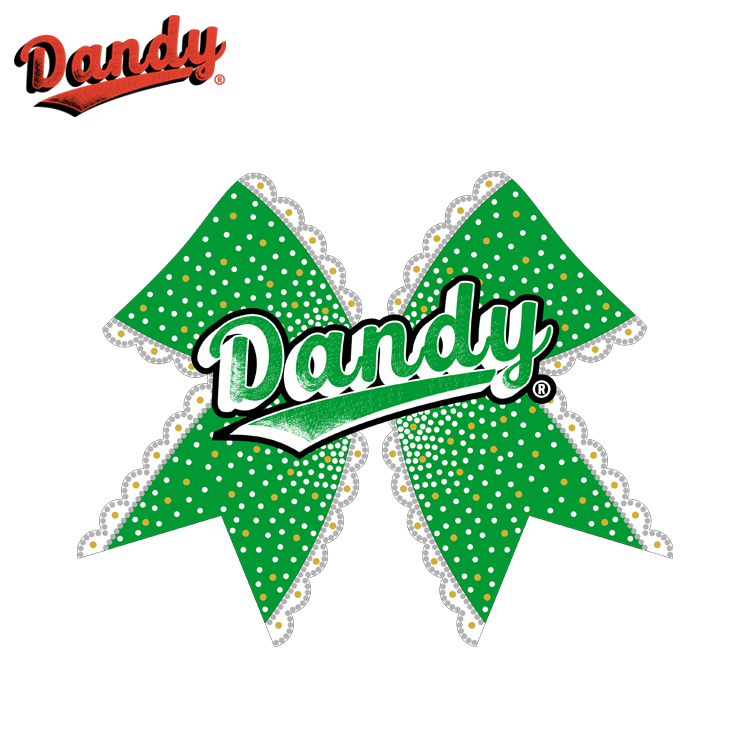 Cheer Competition Glitter Bow – Custom Sparkly Hair Ribbon with Elastic Band, Rhinestone Upgrade for Dance & Cheerleaders