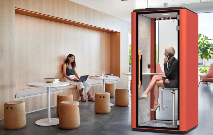 Cabin Soundproof Privacy Noise Office Phone Booths Work Meeting Office Pod -6（应用场景）.jpg