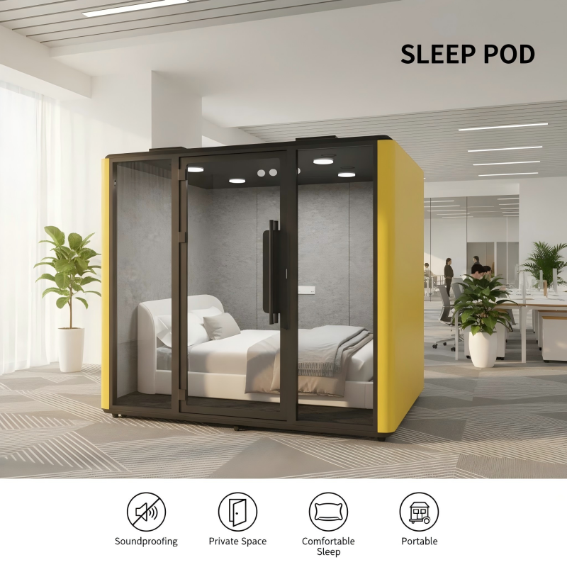 Kabin Tidur Pra-fabrikasi Pod Tidur Pintar Kedap Bunyi dan Mudah Alih