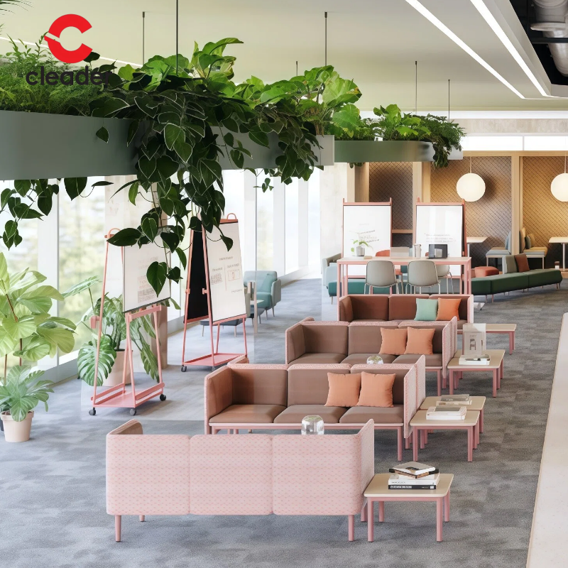 Luxus sarokkanapé iroda kereskedelmi bútor szövet modern irodai kanapé