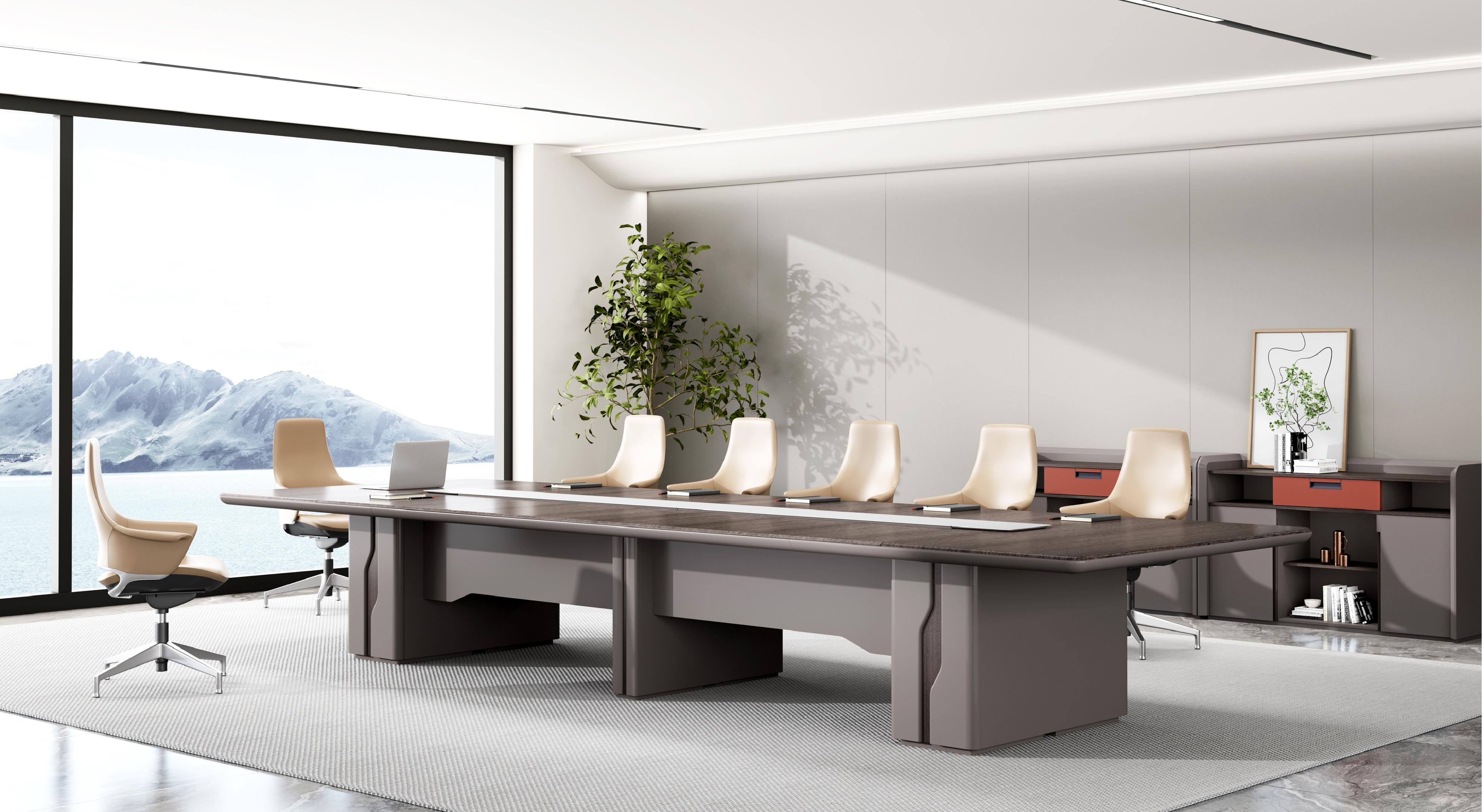 Modern Office Furniture Desk Set Conference Room Desk Boardroom Table-内容插图 (2).png