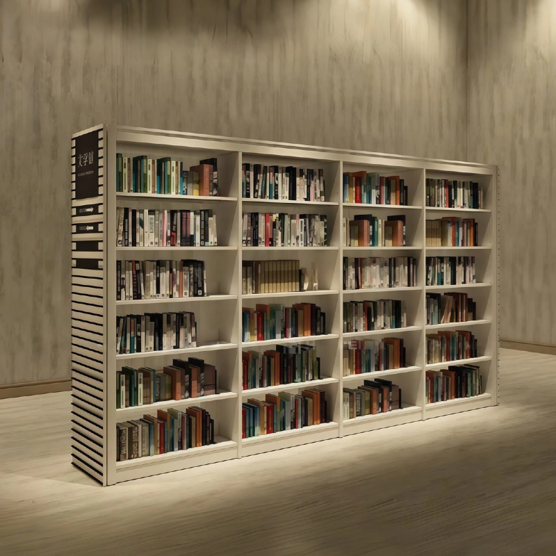 Kwalitatief schoolmeubilair Bibliotheekuitrusting Stalen/houten boekenkast