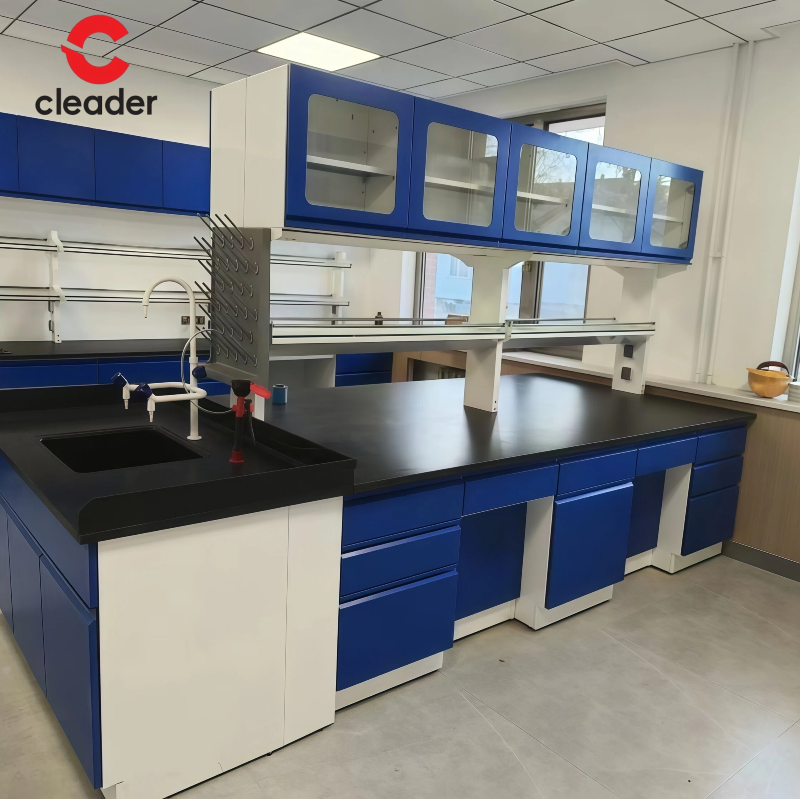 Mesa de Laboratório Científico com Bancada Resistente a Produtos Químicos Mobiliário para Laboratório