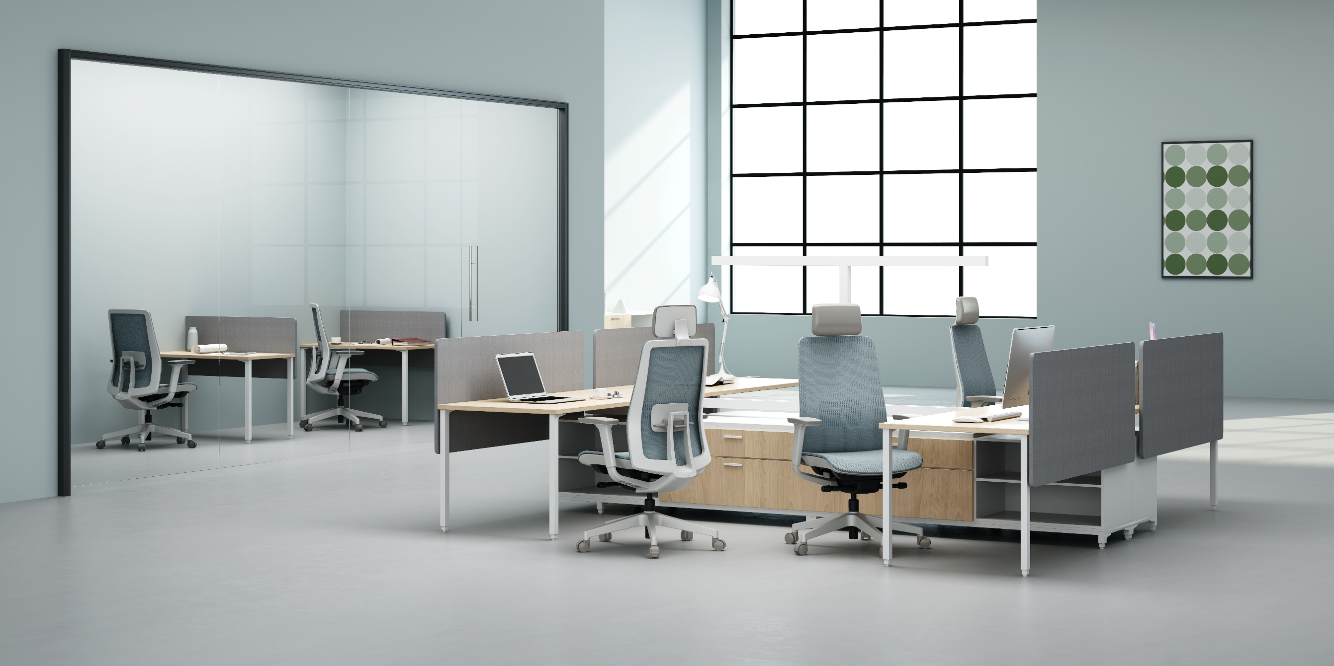 Ergonomic Design Lumbar Support Ergonomic Swivel Mesh Office Chairs Furniture 内容插图-2.png