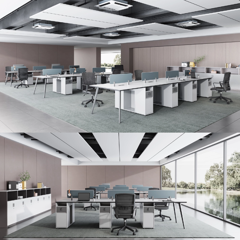 Bureau de poste de travail modulaire de conception moderne, taille standard, pour 4 à 6 personnes