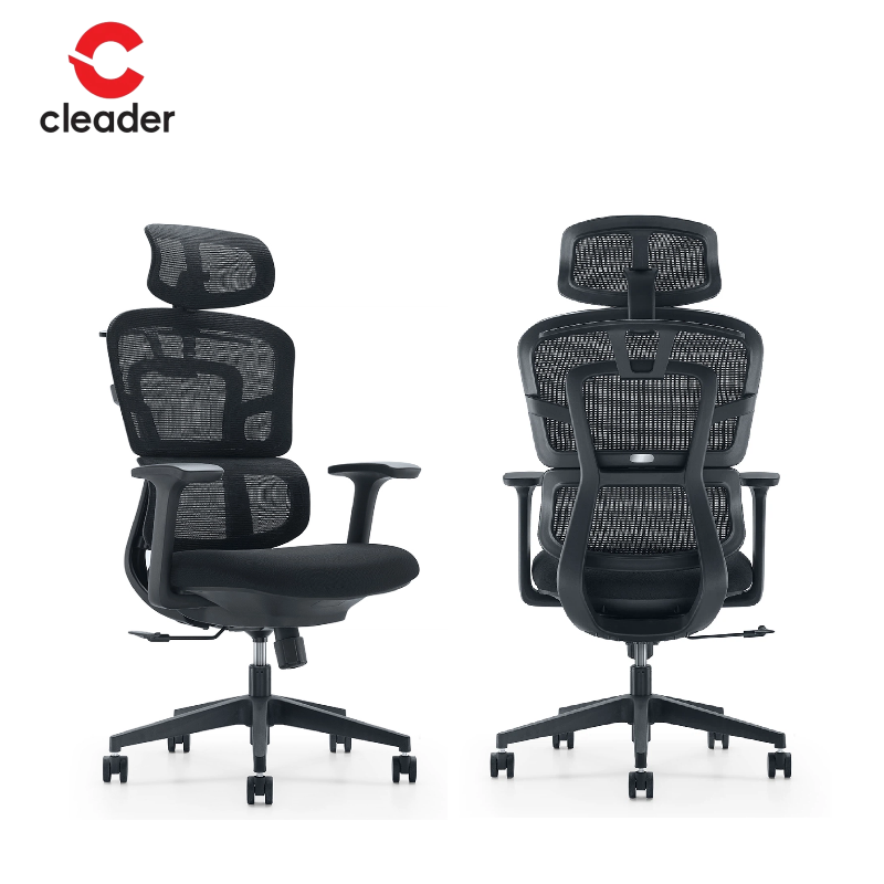 Hochwertiger moderner ergonomischer Bürostuhl mit hohem Rücken aus Netzstoff