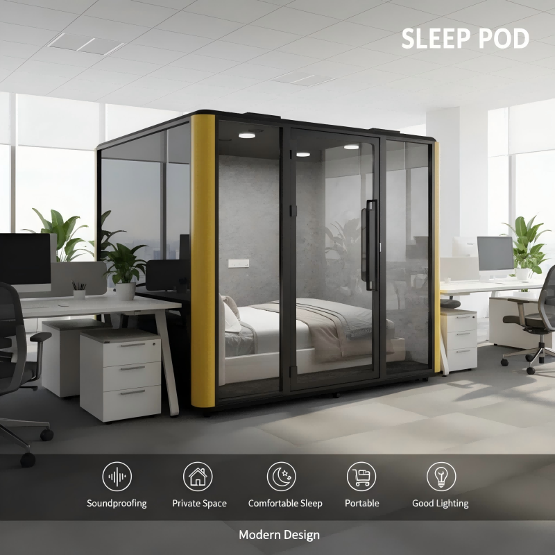 Kabin Tidur Pra-fabrikasi Pod Tidur Pintar Kedap Bunyi dan Mudah Alih