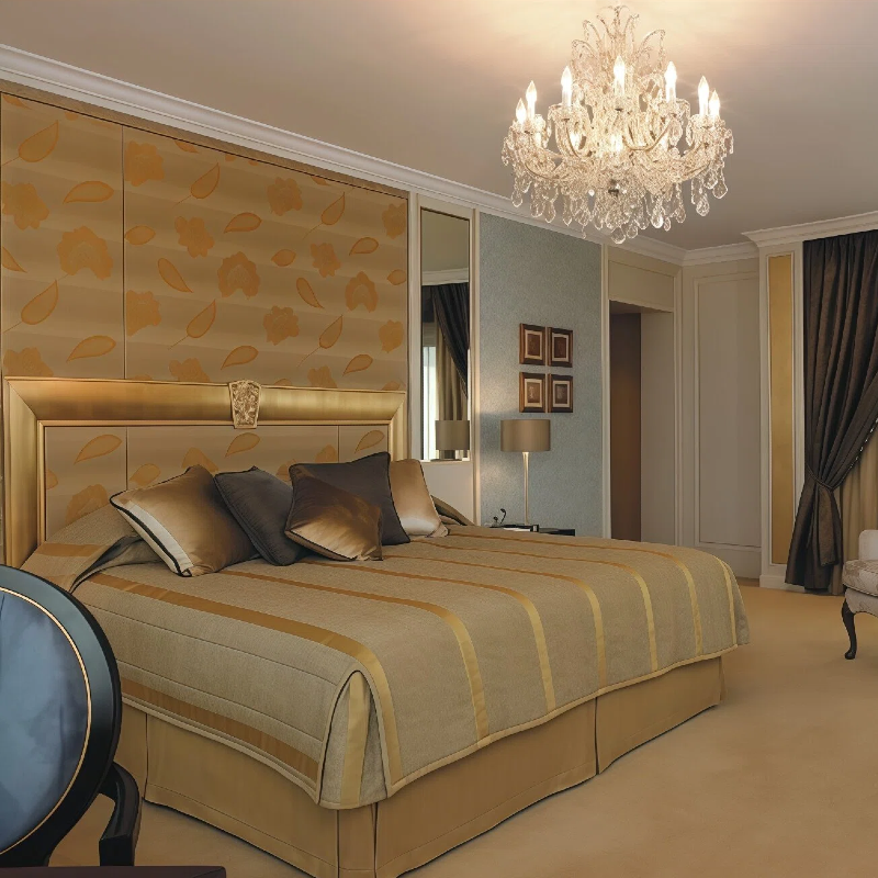Mobili per camera da letto moderni, arredamento per camera matrimoniale in hotel a 5 stelle