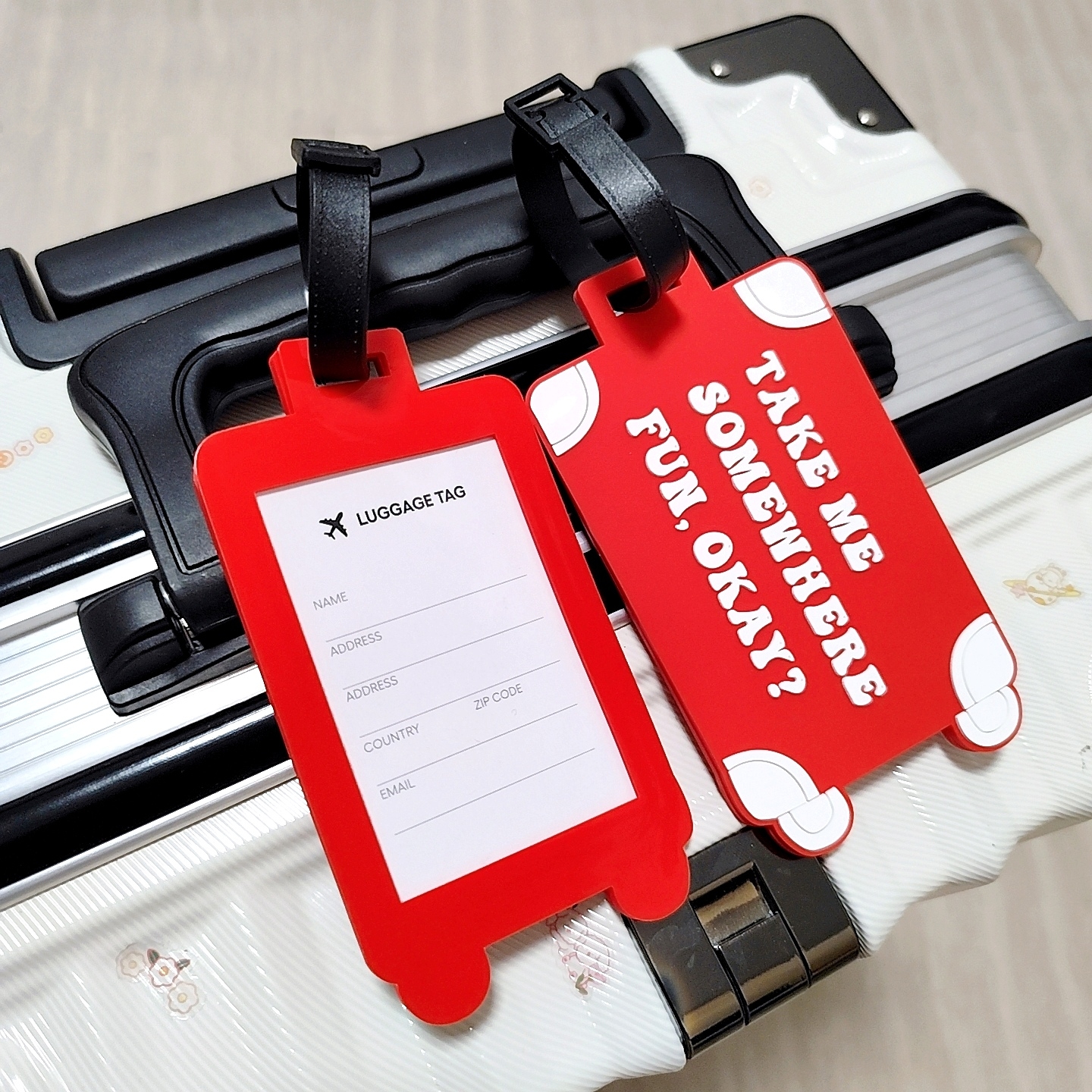 Factory OEM Custom Insert Card Golf Bag Tag Travel Tag 3D Design Logo PVC Rubber Luggage Tag for Promotional Gift