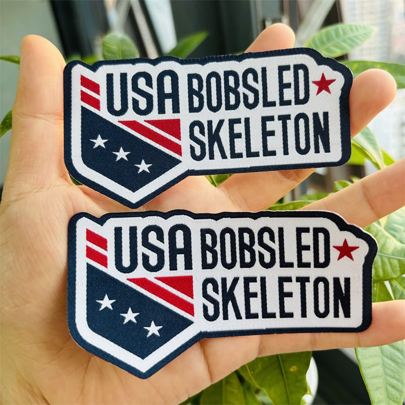 Custom Sew-On Woven Patches for Jackets and Hats 