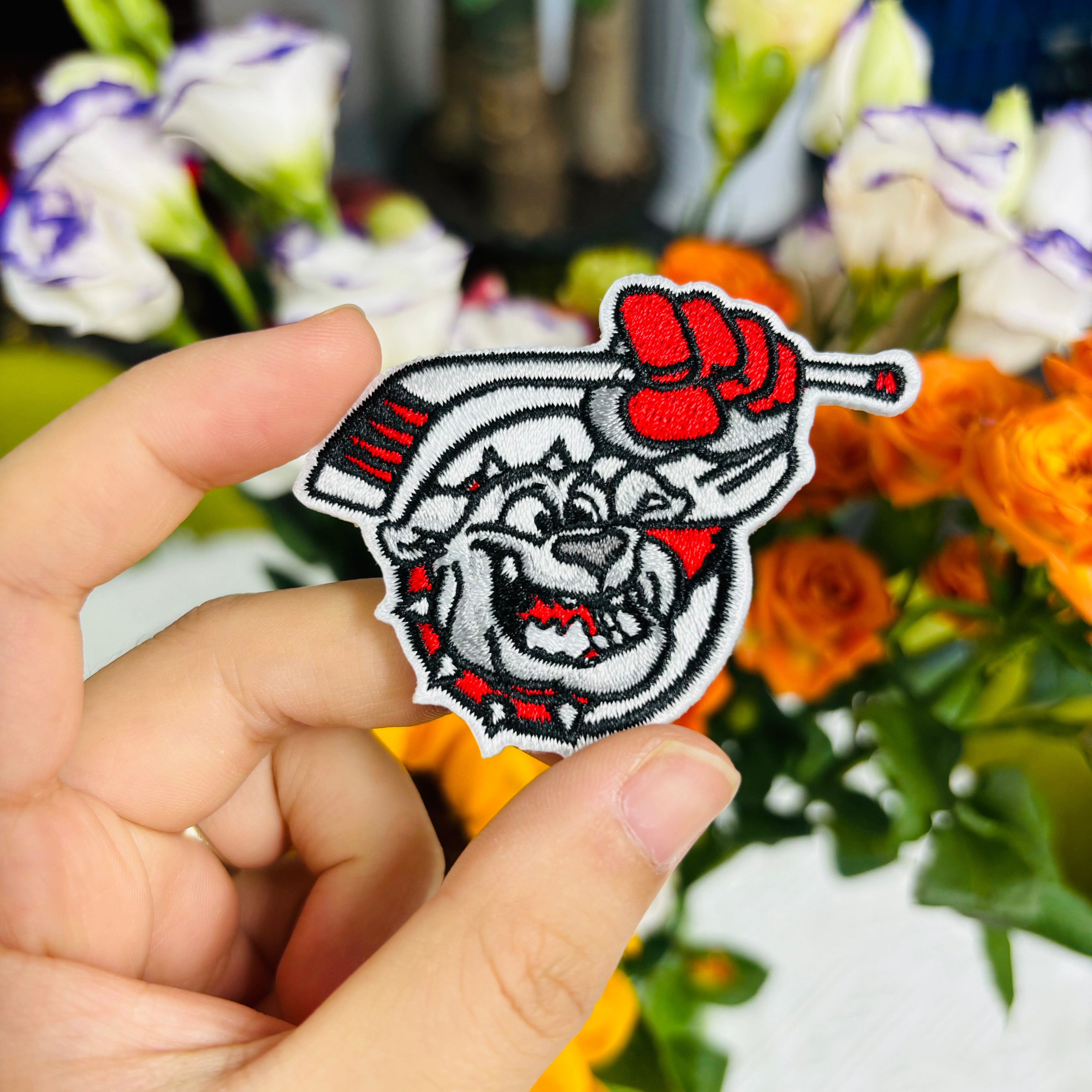 Plant Flower Fashion Embroidery Patches with Iron-on Sew-on Back for Bags
