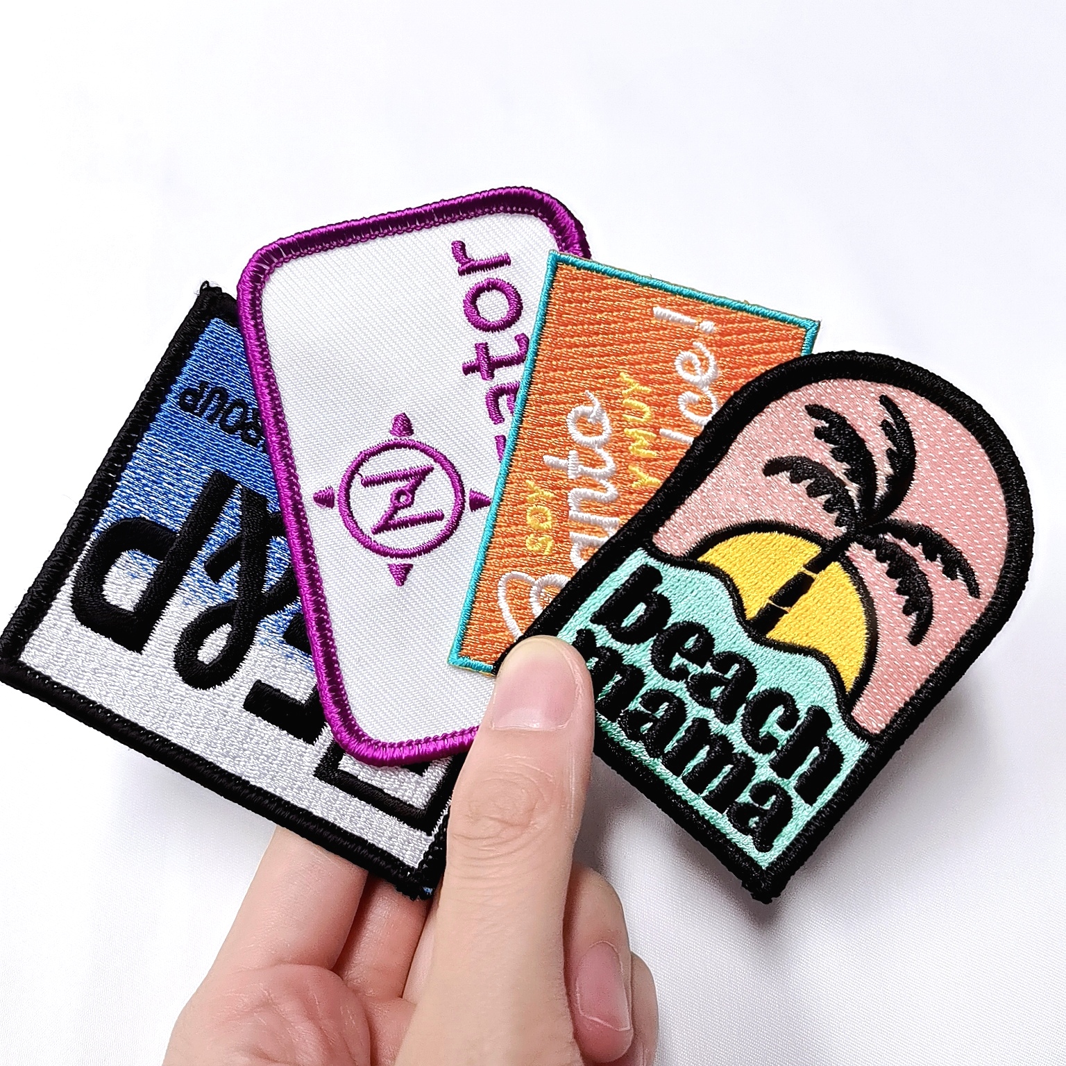 Hot Sale Sew On Garment Embroidered Clothing Patches Self Adhesive Applique Iron on free Designer Embroidery Patch