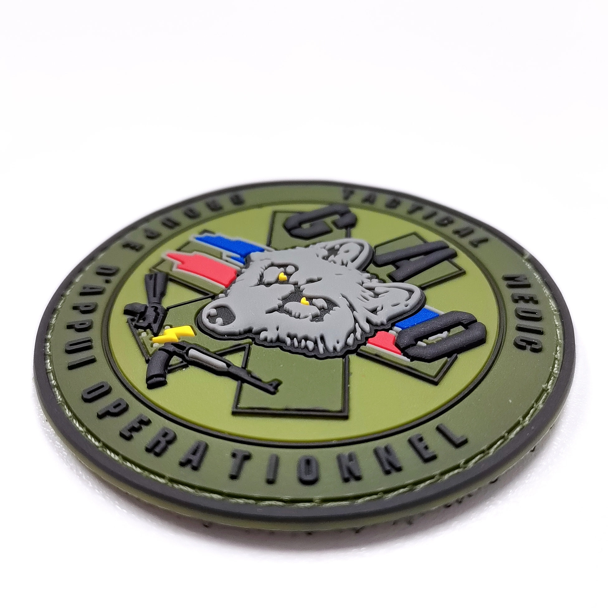 Custom Personalized Hook and Loop Round Professional 3D Soft PVC Rubber Patch for Clothing and Hat