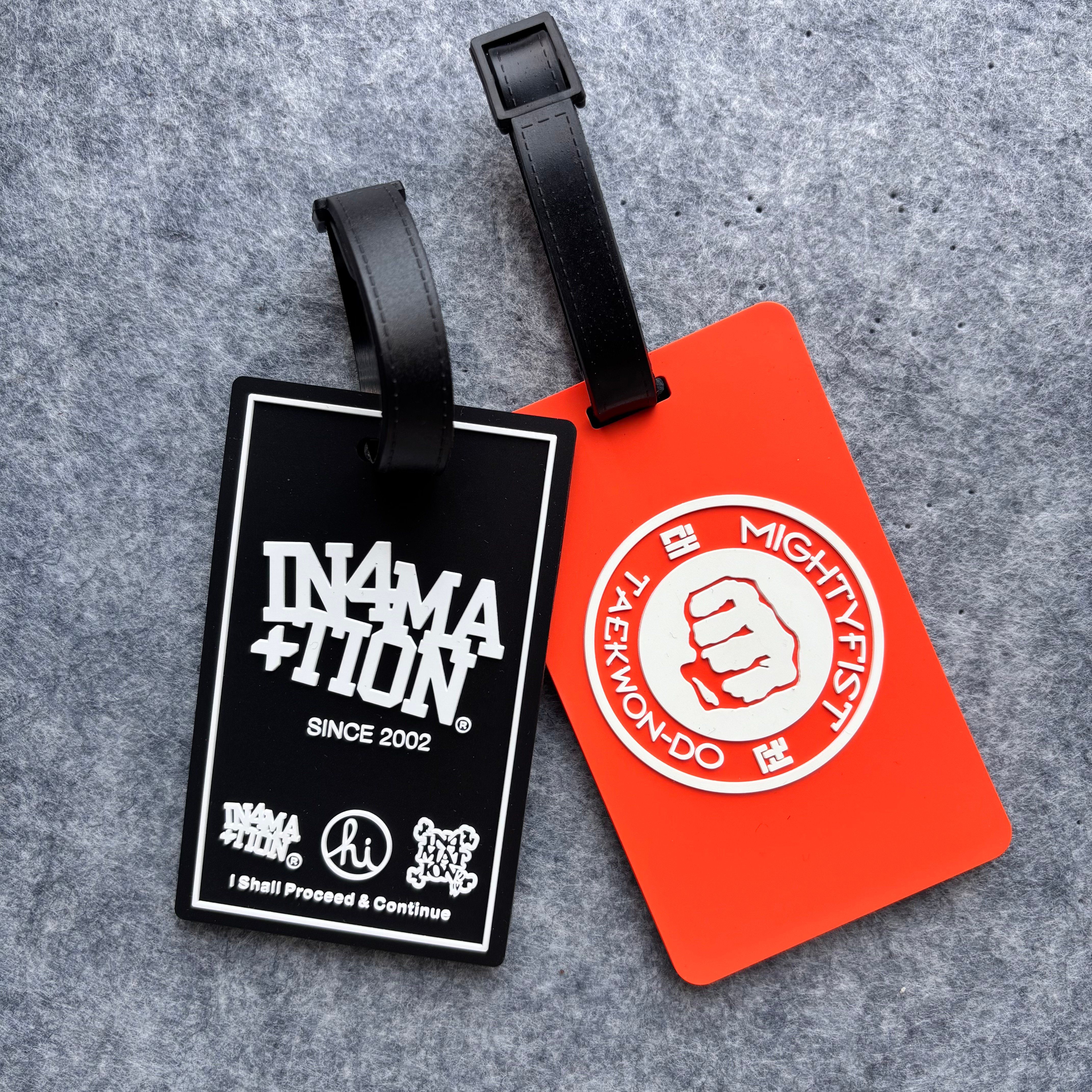 Personalized Custom Logo Name Bag Travel Accessories Sublimation Print Plastic Loop Strap Silicone PVC Luggage Tag