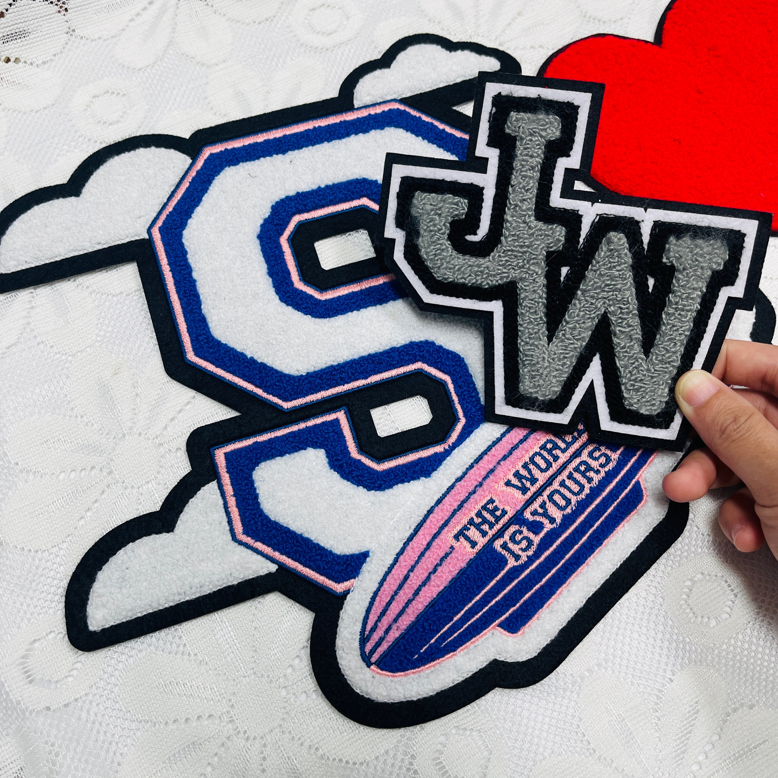 No MOQ Embroidery Sew On Patches for Clothing