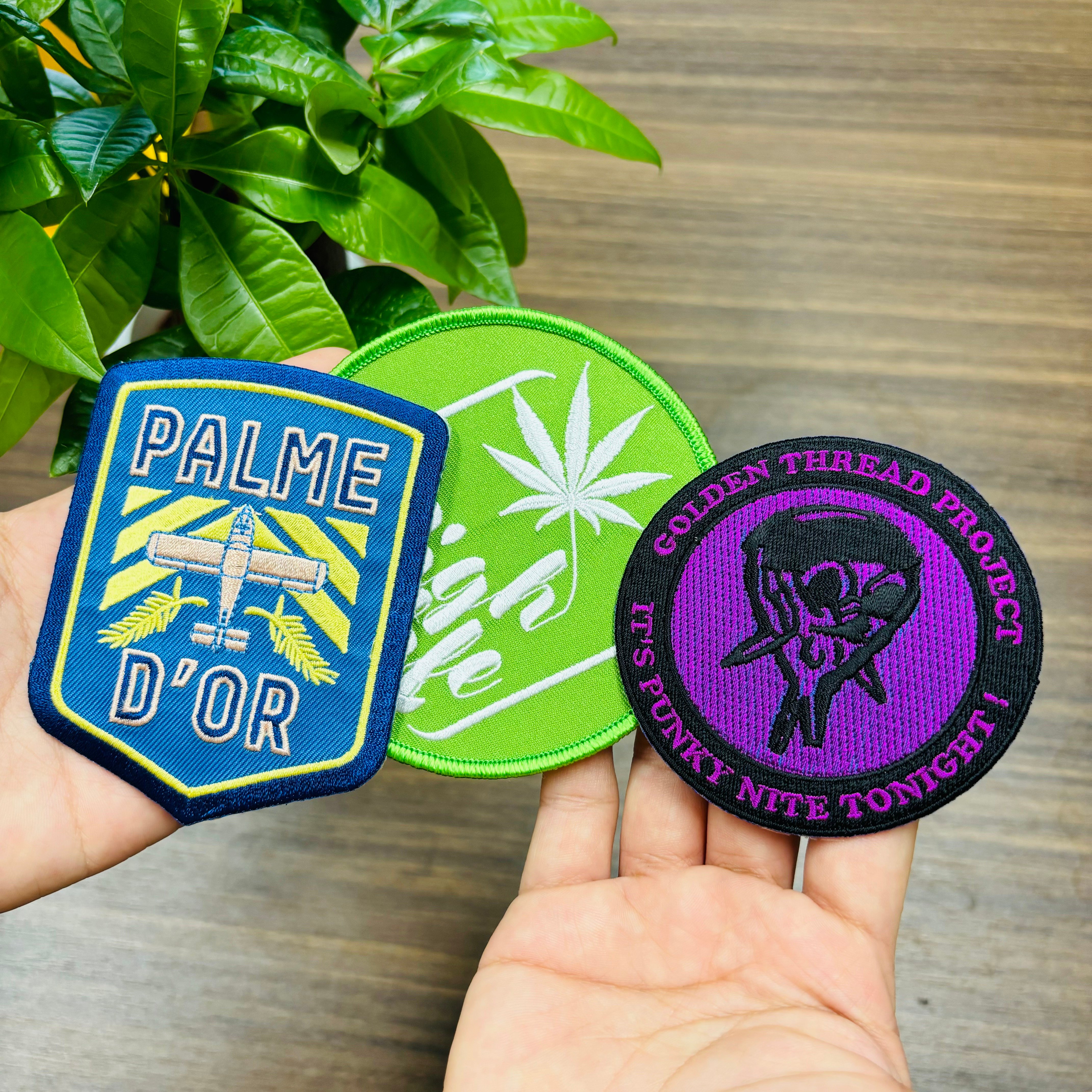 Custom Design Self Adhesive Embroidered Hat And Clothing Patch