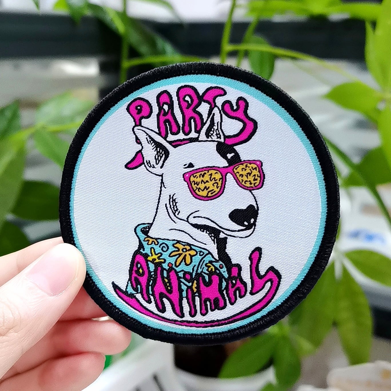 Custom Round Shape with Number Design Woven Patches