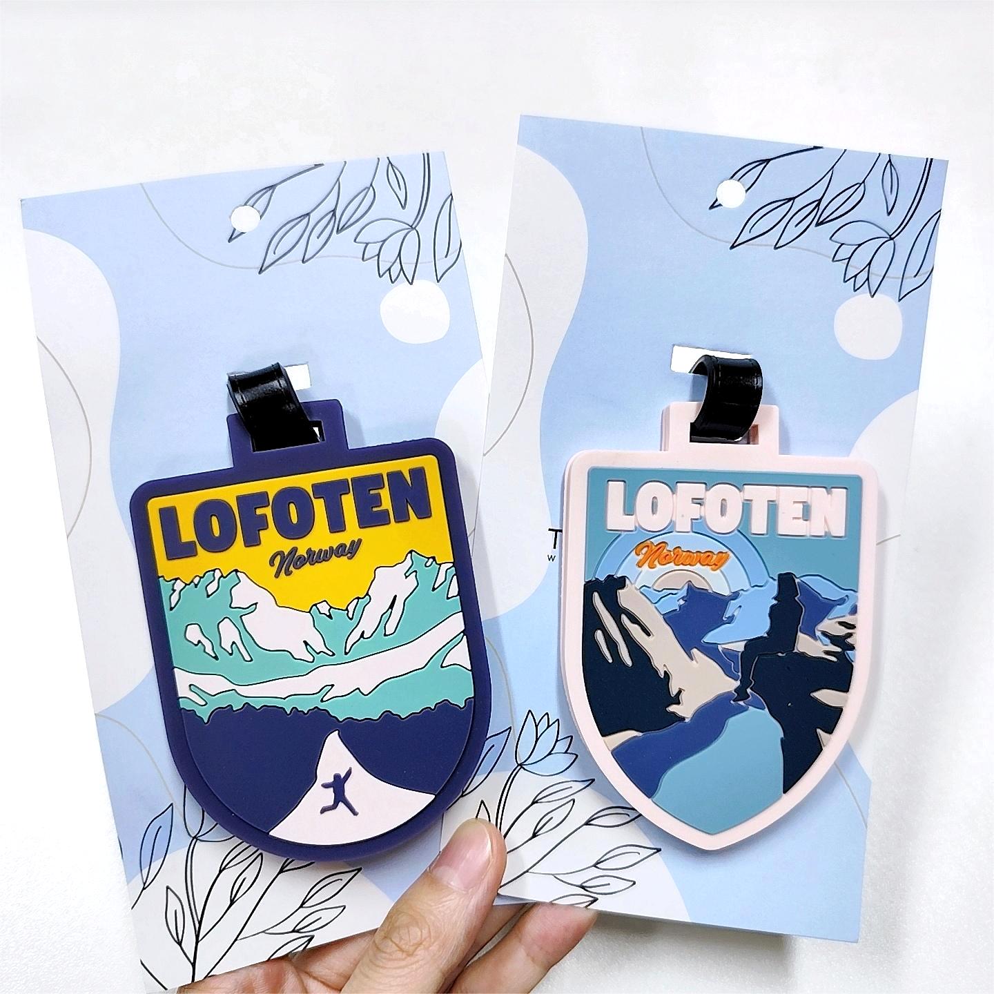 Factory Wholesales No MOQ PVC Luggage Tag Cut Out Any Shape Soft Rubber Travel Luggage Tag With Custom Name Card For Promotion