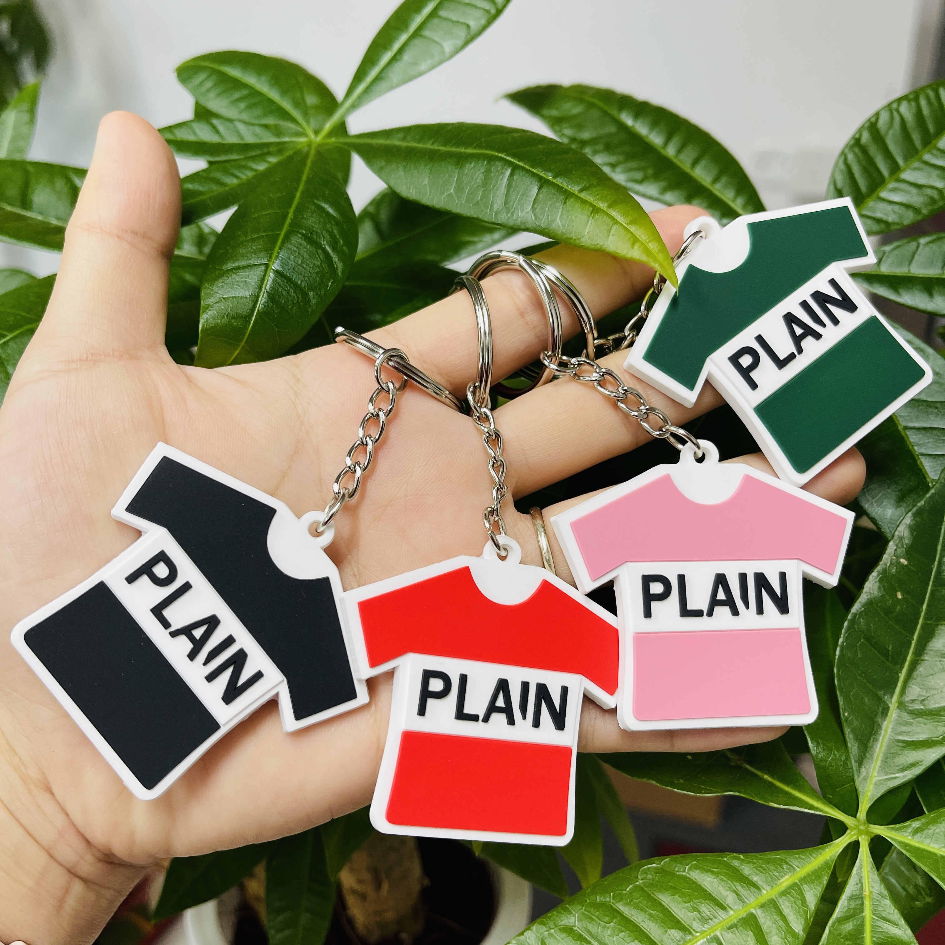 Animal Design PVC Embossed Logo Keychain for Decoration
