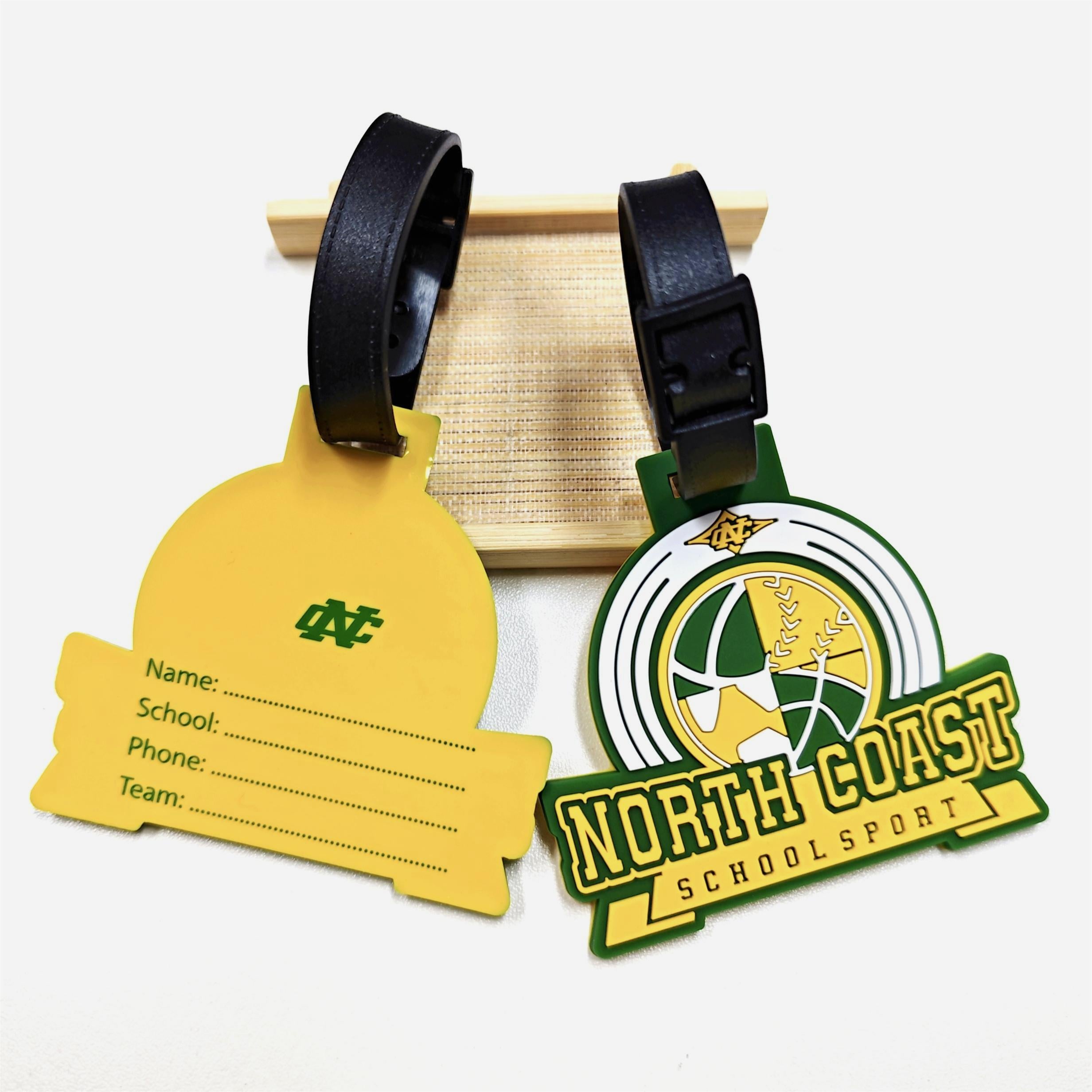 Factory Wholesales No MOQ PVC Luggage Tag Cut Out Any Shape Soft Rubber Travel Luggage Tag With Custom Name Card For Promotion