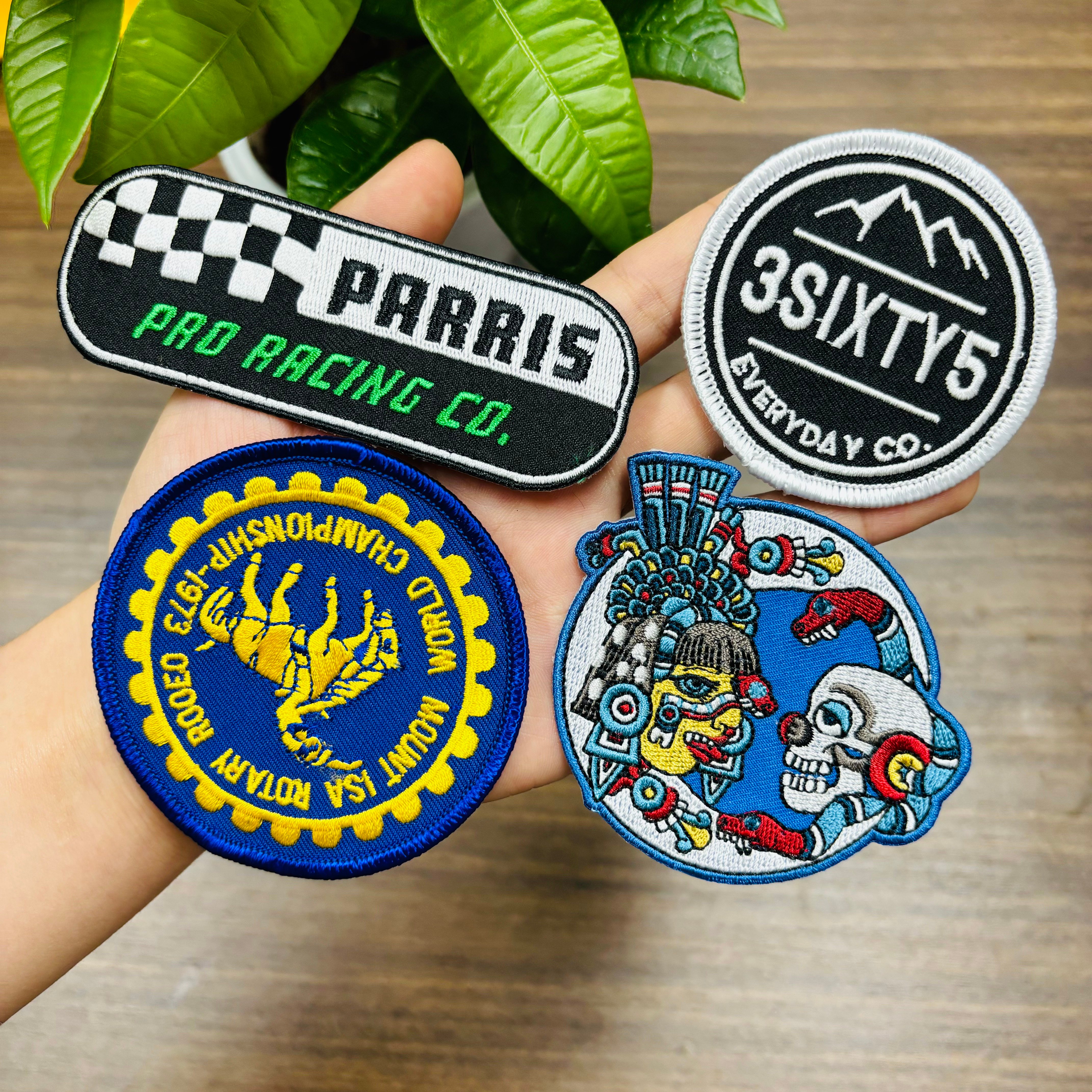 Custom Design Self Adhesive Embroidered Hat And Clothing Patch