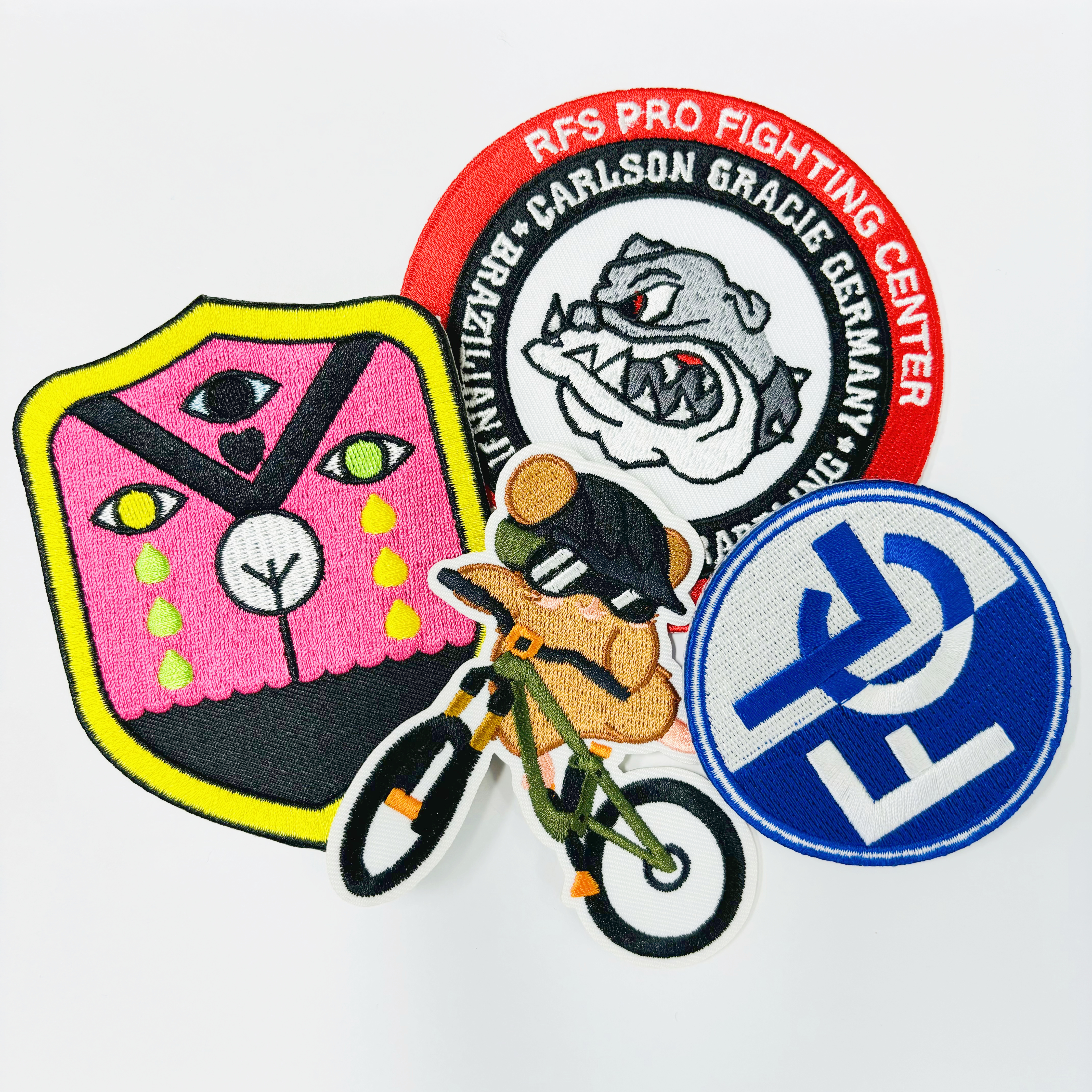 Custom 3D Logo Applique Embroidered Patch For Clothing