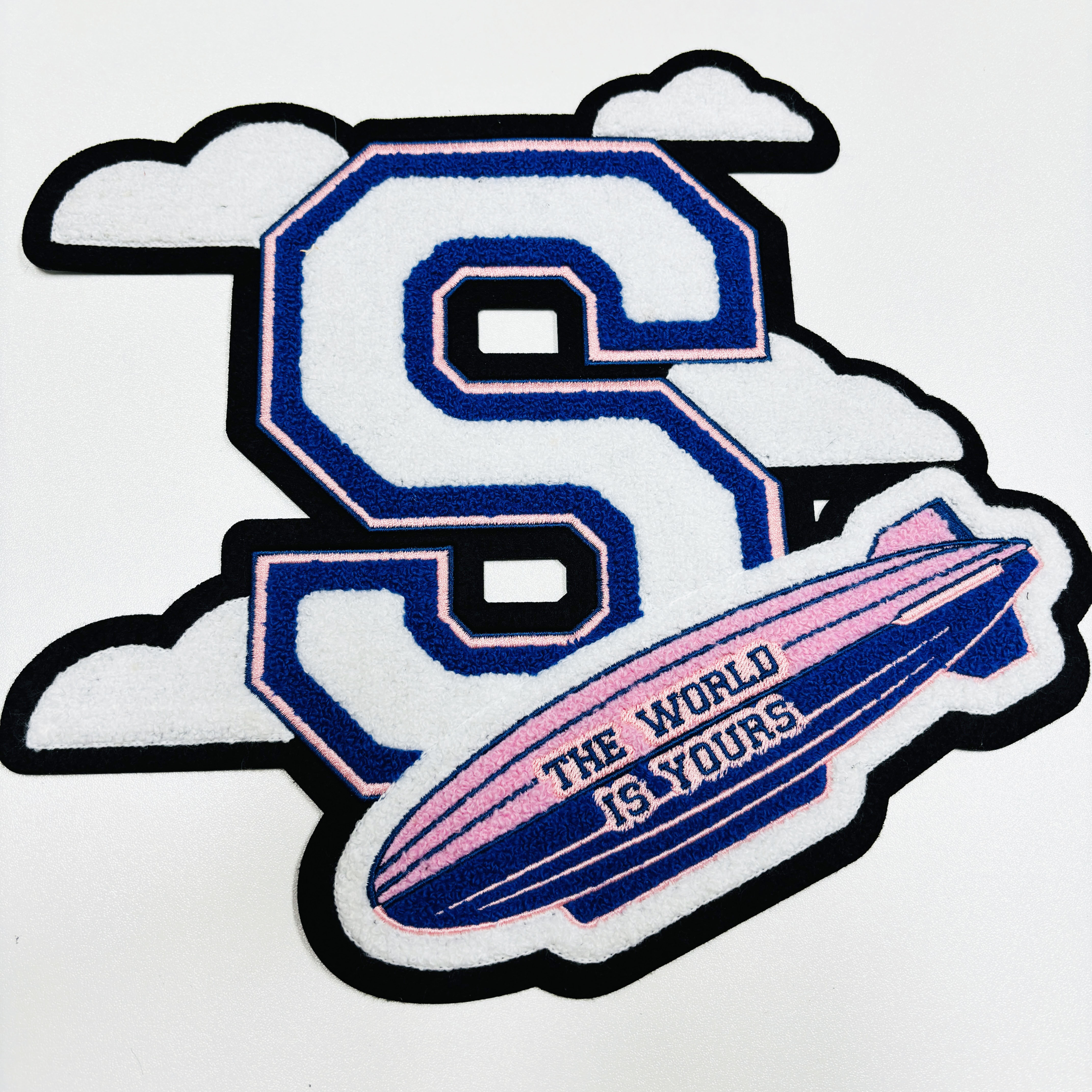 3D Design Chenille Embroidery Iron on Sew Logo Patch