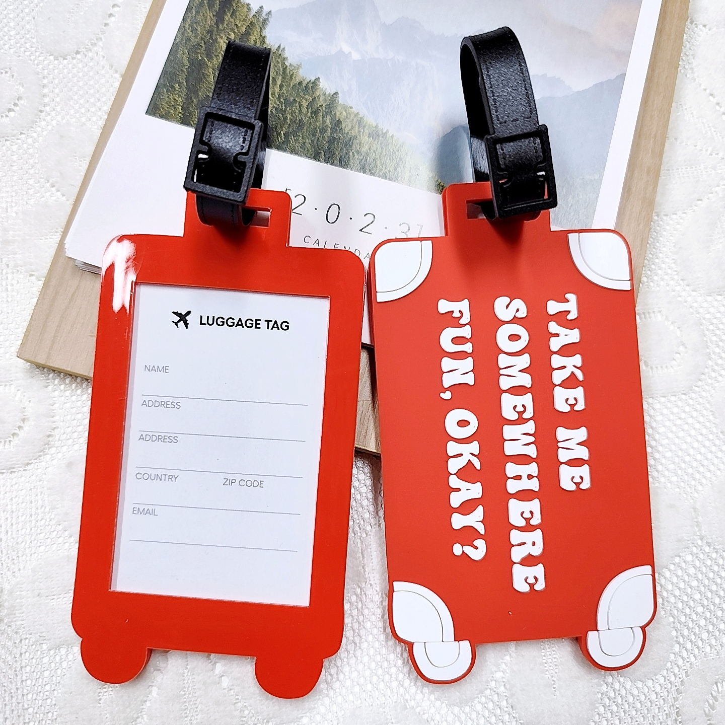Factory OEM Custom Insert Card Golf Bag Tag Travel Tag 3D Design Logo PVC Rubber Luggage Tag for Promotional Gift